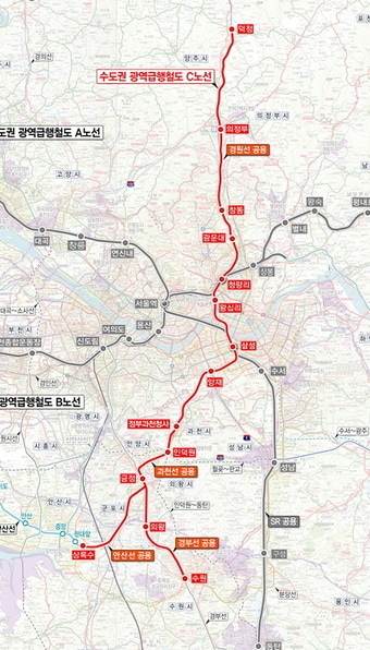 GTX-C 노선 관련 보도 이미지(도봉구 입장 관련)