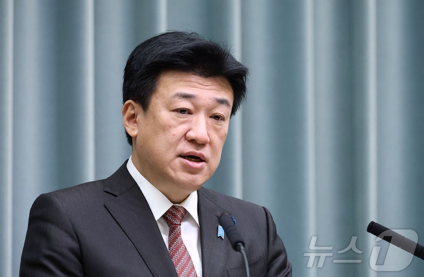 기하라 미노루 일본 관방장관. ⓒ AFP=뉴스1