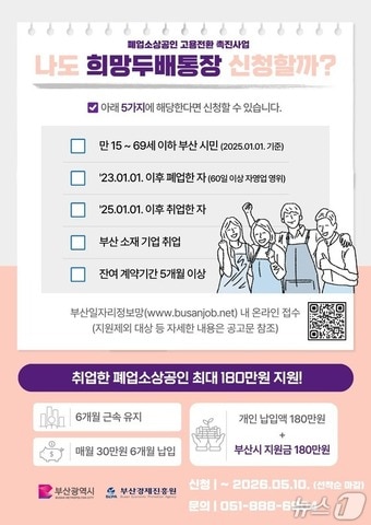 '폐업소상공인 고용전환 촉진사업' 홍보 포스터.(부산시 제공. 재판매 및 DB금지)