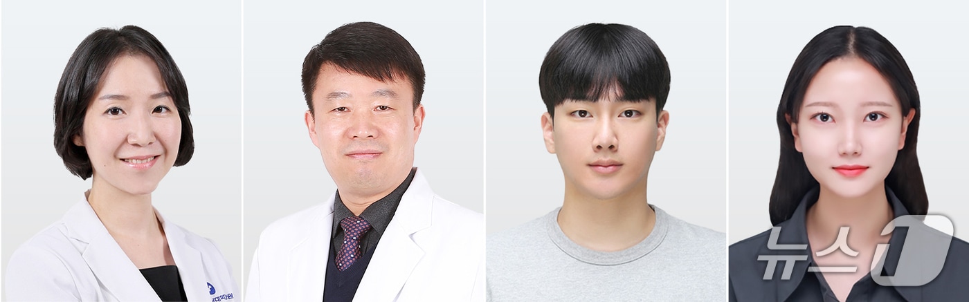왼쪽부터 충남대학교병원 내분비대사내과 강예은·구본정 교수, 충남대학교 의과학과 김준서·윤지연 학생(충남대병원 제공) /뉴스1