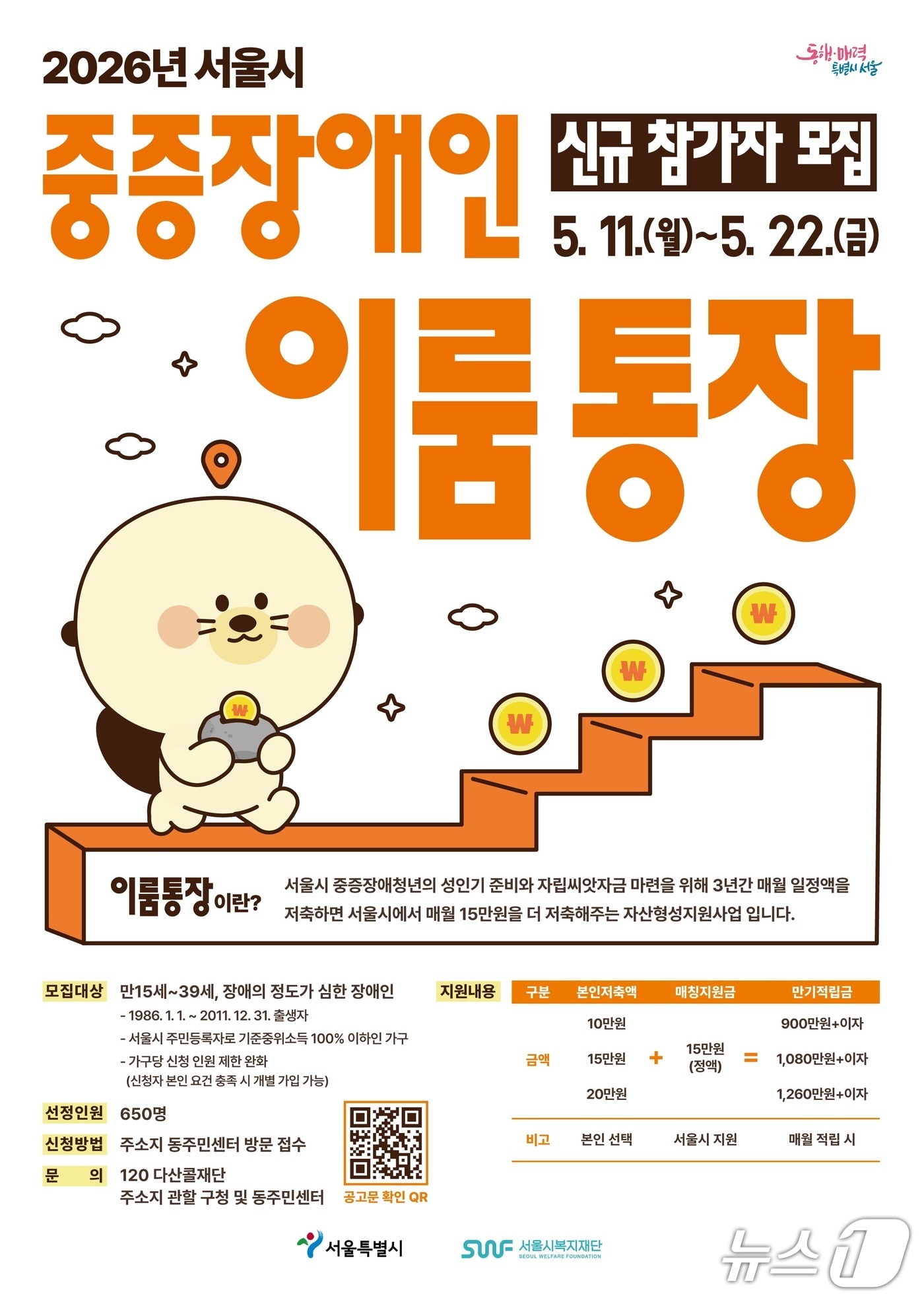 '2026년 중증장애인 이룸통장'.(용산구 제공)