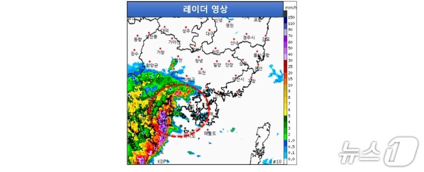 기상 레이더.(기상청 제공. 재판매 및 DB금지)