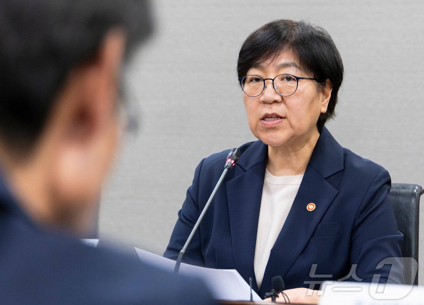 정은경 장관이 숭실대에서 청년세대와 국민연금 관련 의견을 나누는 현장