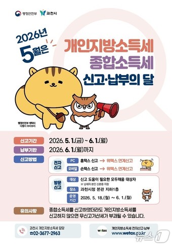 종합소득세·개인지방소득세 신고.(과천시 제공)