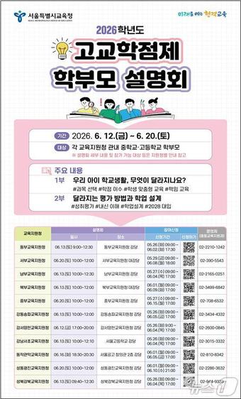 서울시교육청 고교학점제 학부모 설명회.(서울시교육청 제공)