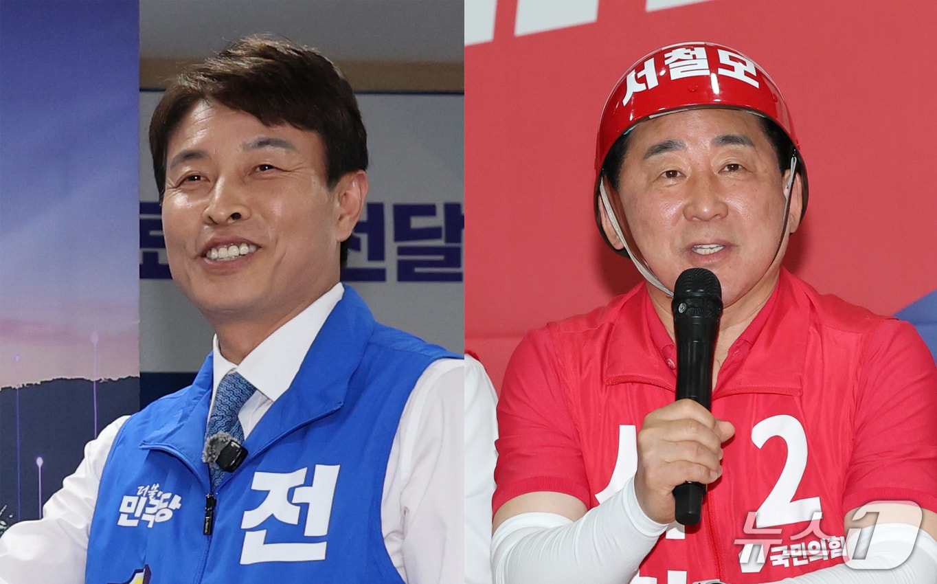 전문학 더불어민주당 서구청장 후보(왼쪽), 서철모 국민의힘 서구청장 후보. ⓒ 뉴스1 김기태 기자