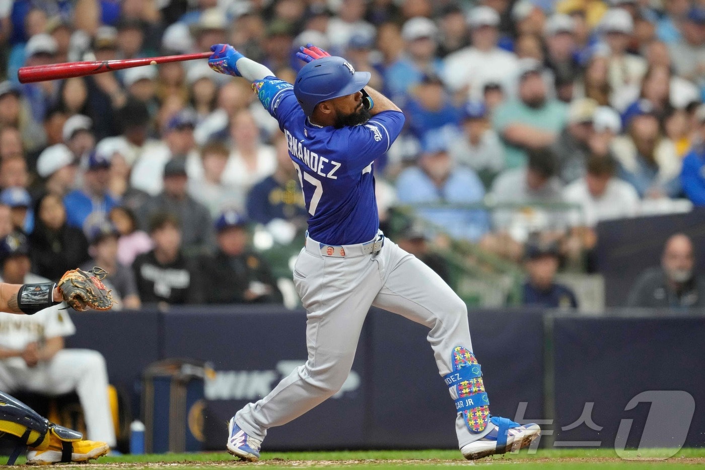 MLB 다저스 테오스카 에르난데스. ⓒ AFP=뉴스1