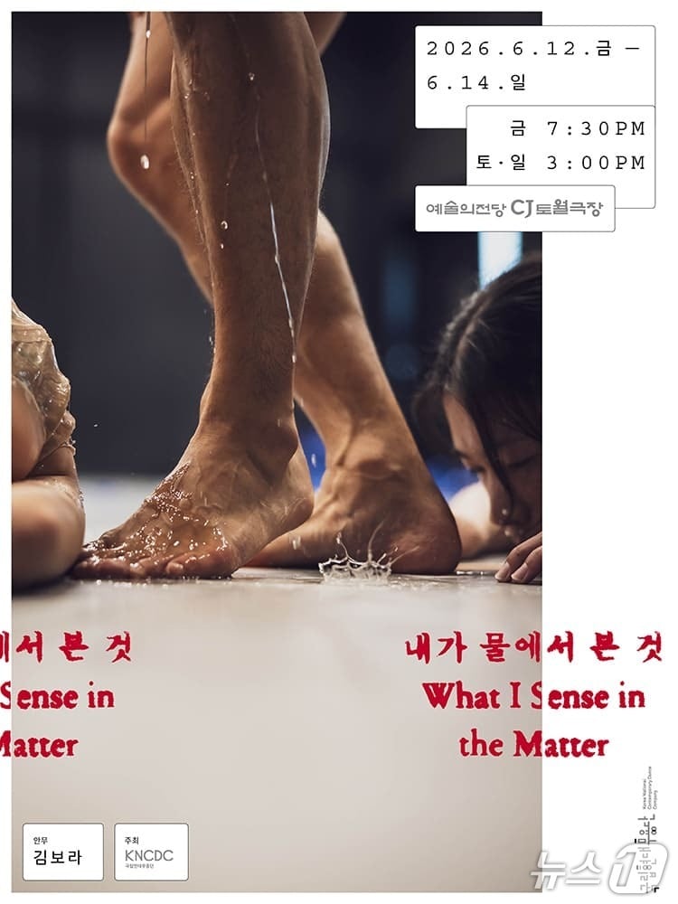 국립현대무용단이 김보라 안무의 '내가 물에서 본 것'을 6월 12일부터 14일까지 서울 예술의전당 CJ 토월극장에서 선보인다.