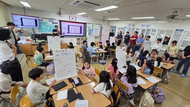 IB PYP 월드스쿨 인증을 획득한 청주 동주초등학교 IB 교육 활동 모습.(청주교육지원청 제공. 재판매 및 DB금지)/뉴스
