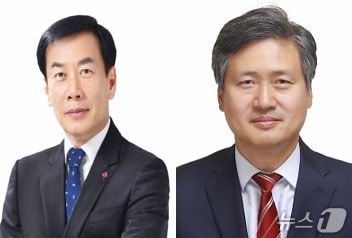 제9회 전국지방동시선거 인천 서구청장 후보에 나선 더불어민주당 구재용 후보(사진 왼쪾)와 국민의힘 강범석 후보