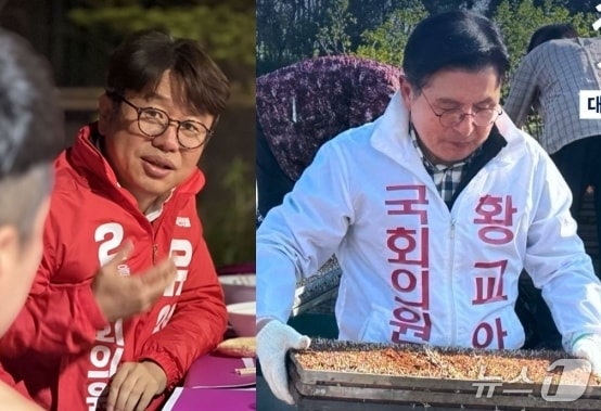 경기 평택을 국회의원 재선거에 뛰어든 유의동 국민의힘 후보와 황교안 자유와혁신 후보. (SNS 갈무리) ⓒ 뉴스1
