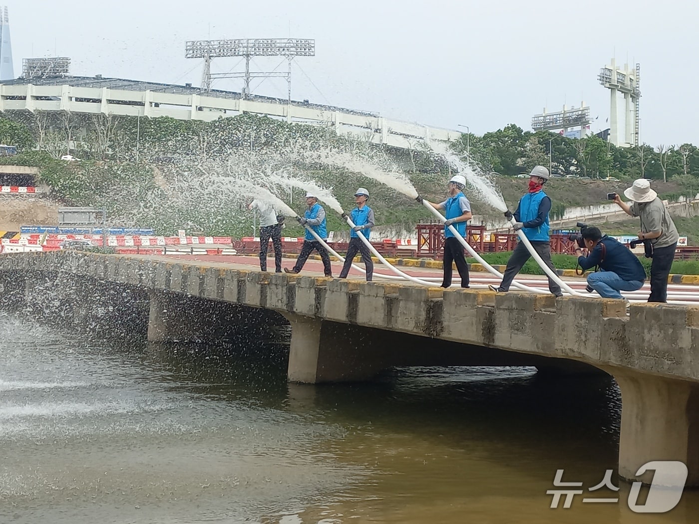 풍수해 대비 실전 훈련.(강남구 제공)