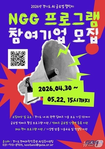 경과원 'AI 글로벌 챌린지' 참여 기업 10개 모집