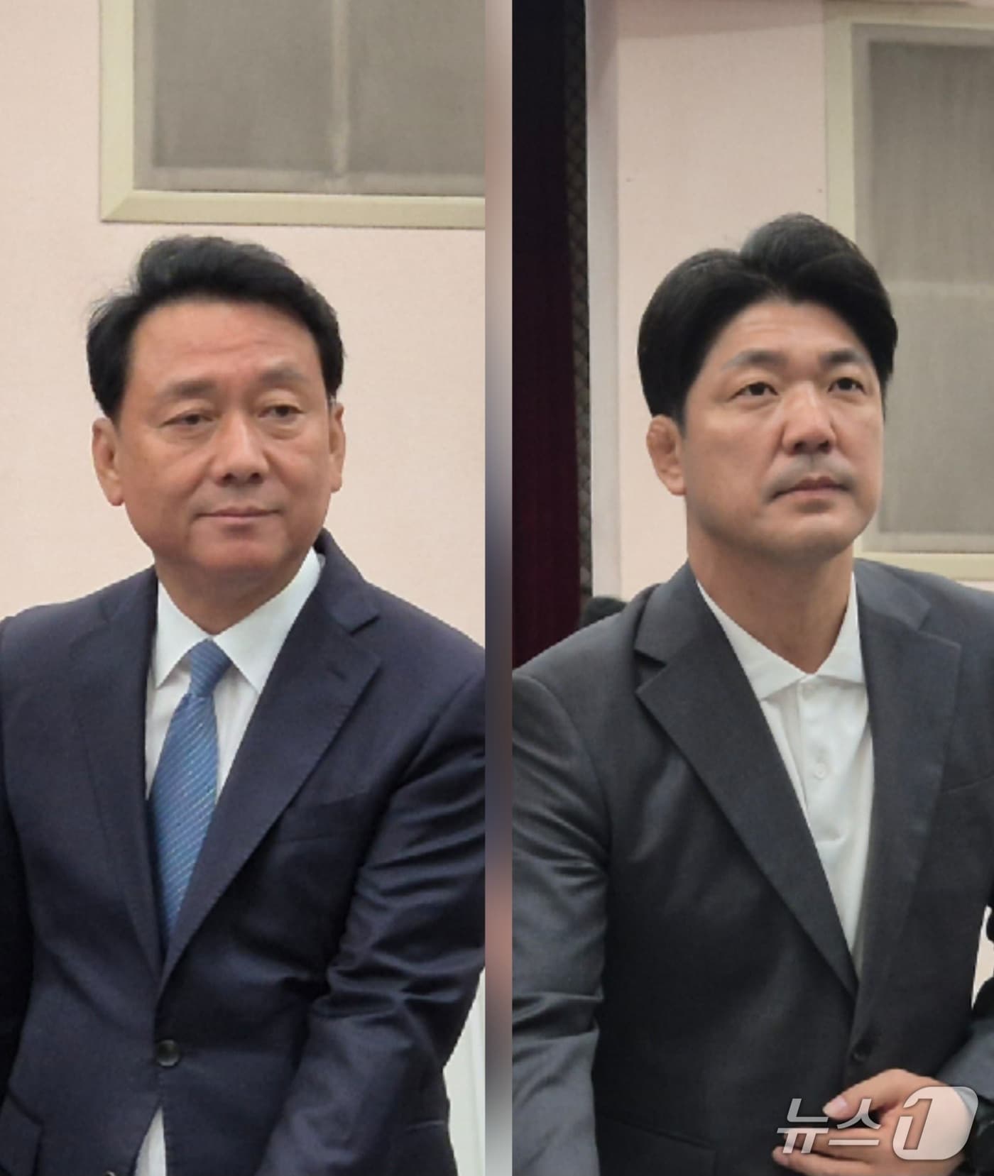 경기 하남갑 국회의원 보궐선거에 출마하는 이광재 더불어민주당 후보와 이용 국민의힘 후보./뉴스1 양희문 기자
