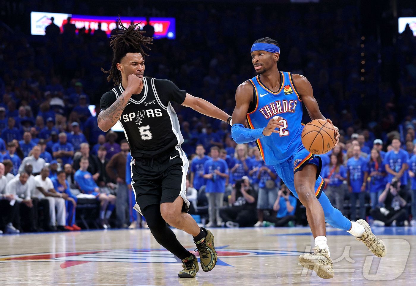 NBA 오클라호마시티 길저스-알렉산더(오른쪽). ⓒ AFP=뉴스1