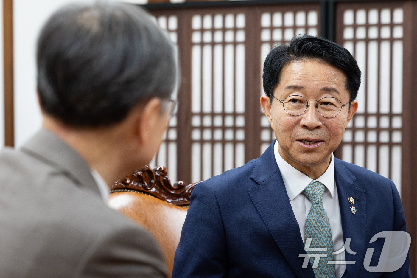조정식 국회의장이 19일 서울 여의도 국회에서 조현 외교부 장관을 접견, 인사말을 하고 있다. 2026.6.19 ⓒ 뉴스1 유승관 기자