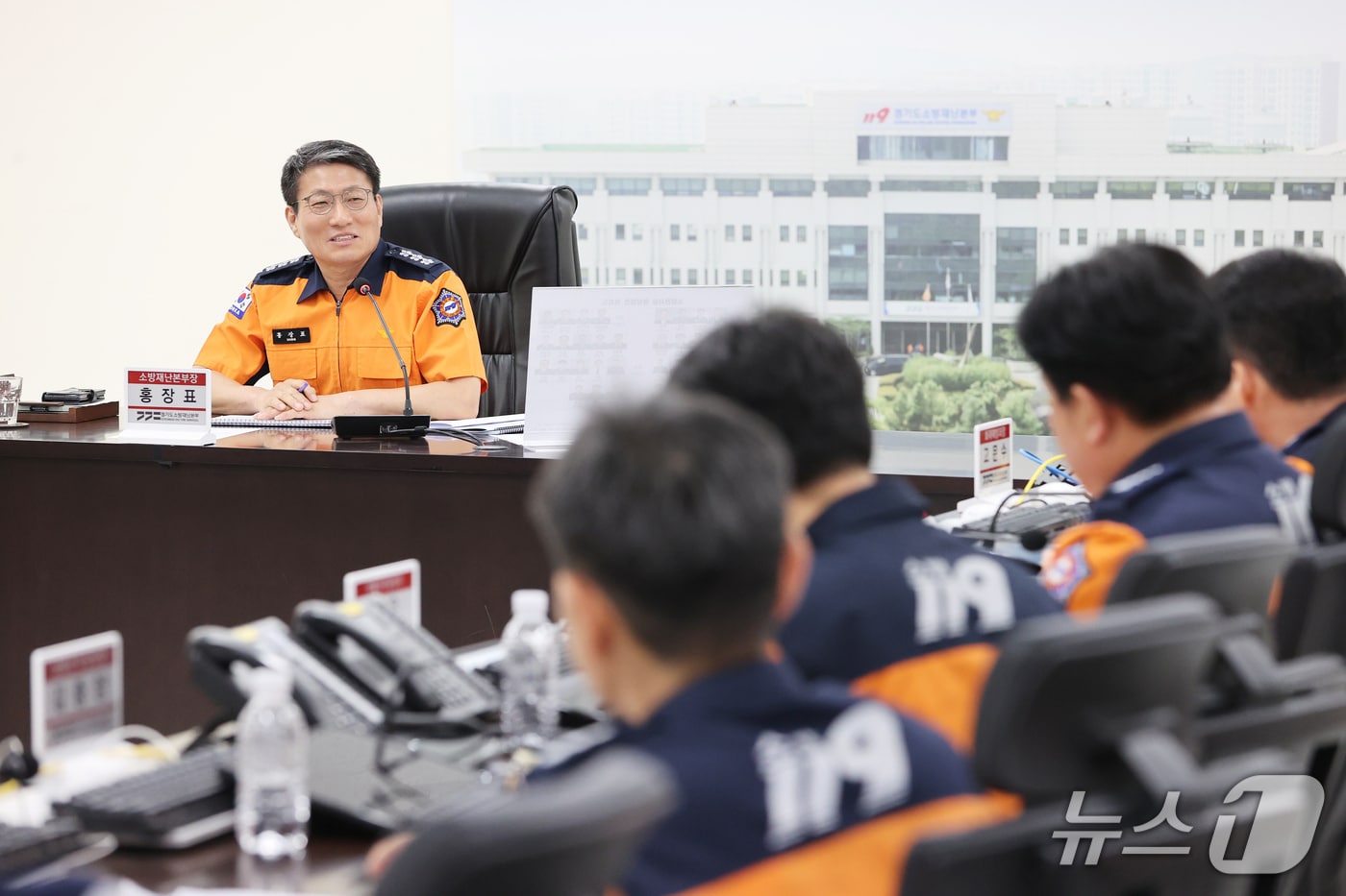 홍장표 경기도소방재난본부장이 지난 19일 소방청 주관으로 열린 '전국 소방지휘관 영상회의'에 참석해 발언하고 있다. (경기소방 제공. 재판매 및 DB 금지) 2026.6.21/뉴스1