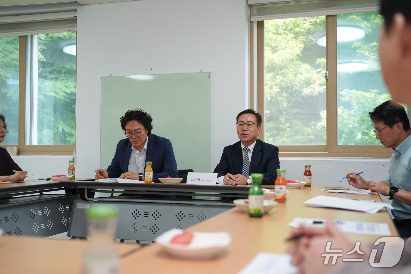 강삼영 강원특별자치도교육감 당선인, 원주가정형Wee센터 숨길학교 방문.(도교육청 제공, 재판매 및 DB금지)