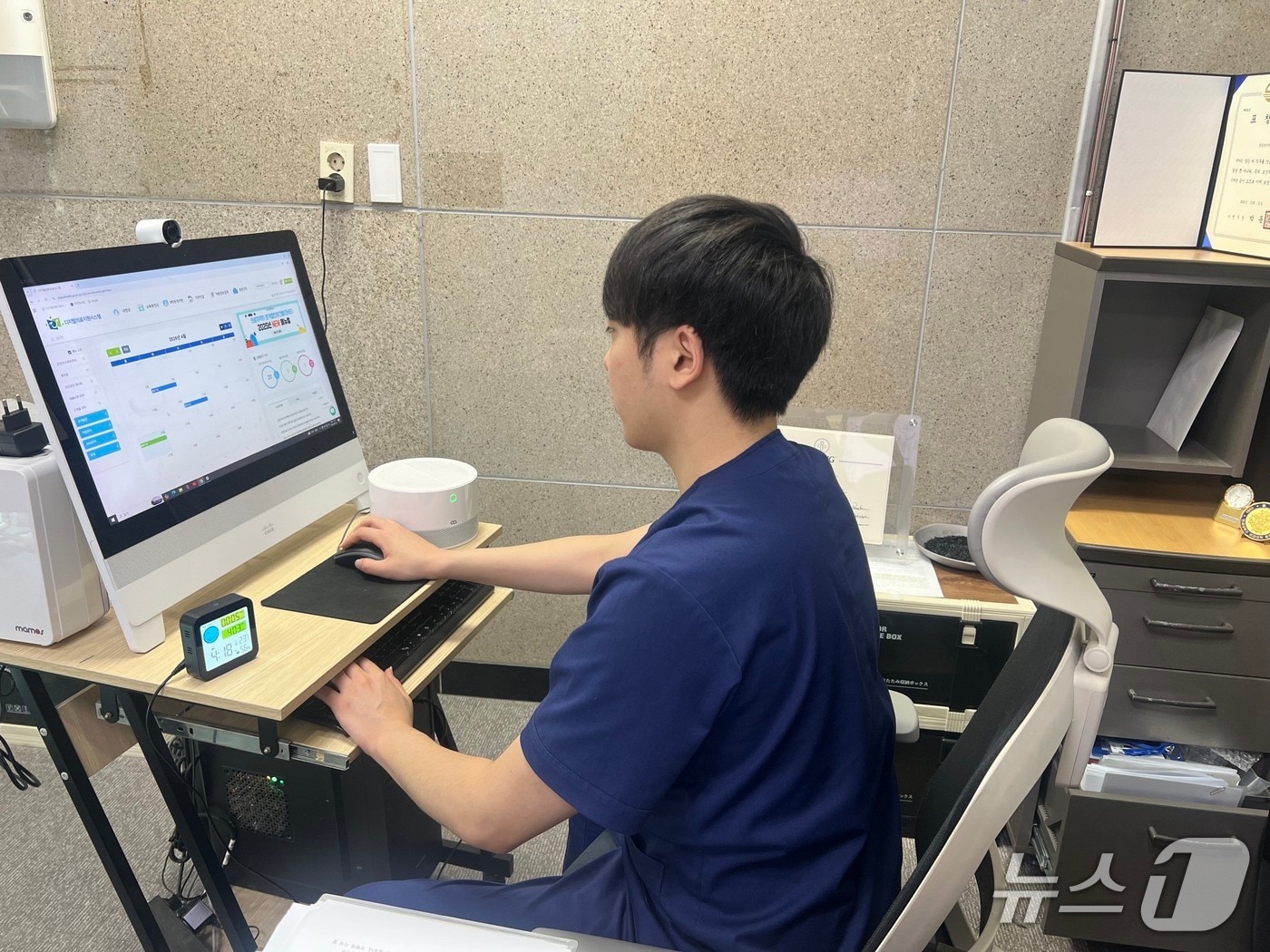 사천시 보건소의 원격 협진 서비스 장면(사천시 제공. 재판매 및 DB금지).