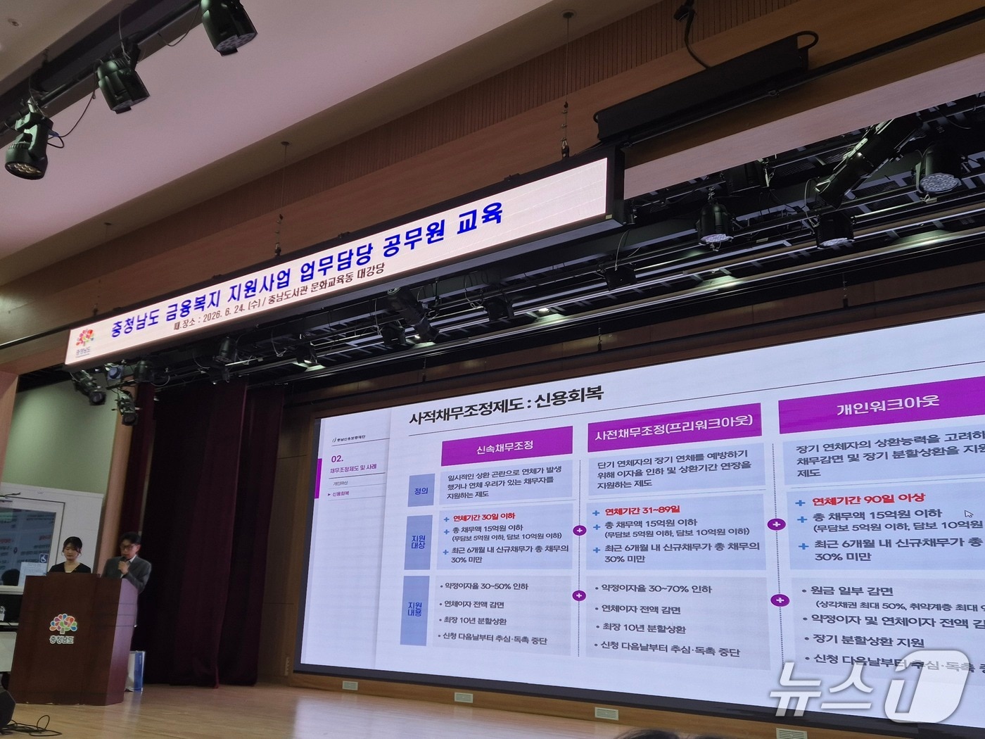 24일 충남도서관에서 열린 충남신용보증재단 '금융복지 지원 사업 업무담당 교육' 모습. 2026.6.24 ⓒ 뉴스1 최형욱 기자