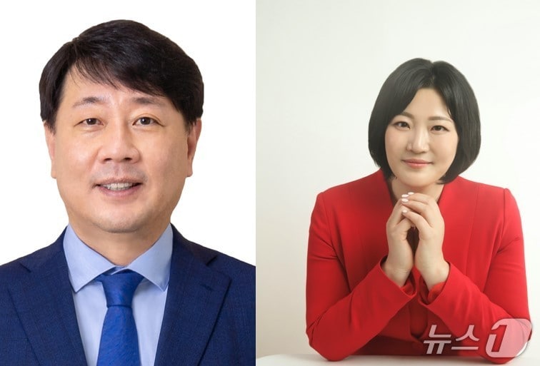 인천 부평구청장 선거에 나선 더불어민주당 차준택·국민의힘 이단비 후보/뉴스1