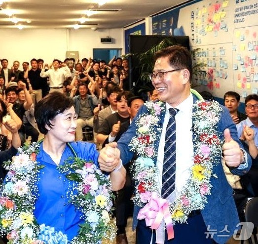 조지훈 더불어민주당 후보가 전주시장에 당선됐다.(조지훈 후보 선대위 제공, 재판매 및 DB 금지)/뉴스1