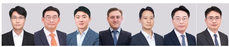 왼쪽부터 정민수 세무자문 부문대표, 곽윤구 부대표, 김경구 부대표, 다니엘 퍼티그 부대표, 이준호 부대표, 최창윤 부대표, 홍진오 부대표(삼일 PwC 제공)