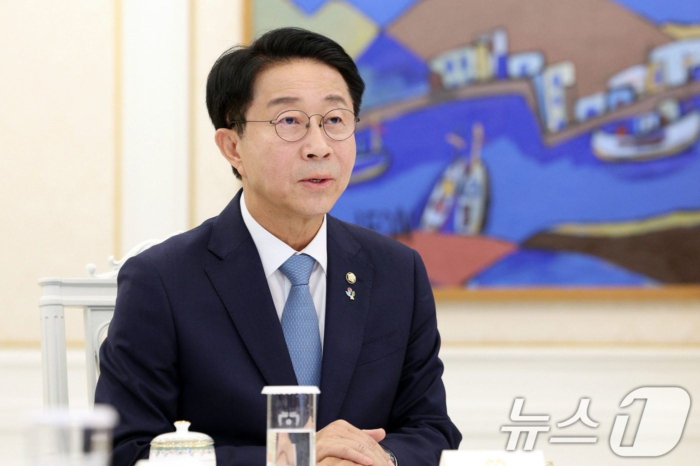 조정식 국회의장이 8일 청와대에서 열린 4부 요인 회동에서 발언하고 있다. 2026.6.8 ⓒ 뉴스1 이재명 기자