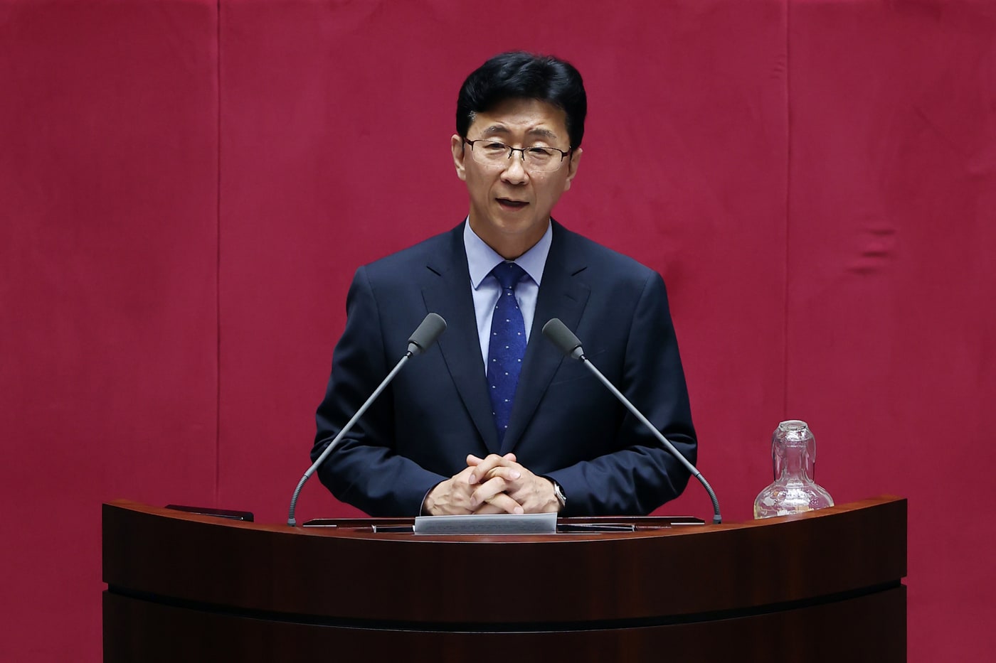 제38대 국회 사무총장(장관급)에 고용진 전 의원이 임명됐다. 고 신임 사무총장이 전날(6월 30일) 국회 본회의에서 임명승인안이 가결된 후 인사말을 하고 있다. (국회 제공/뉴스1)