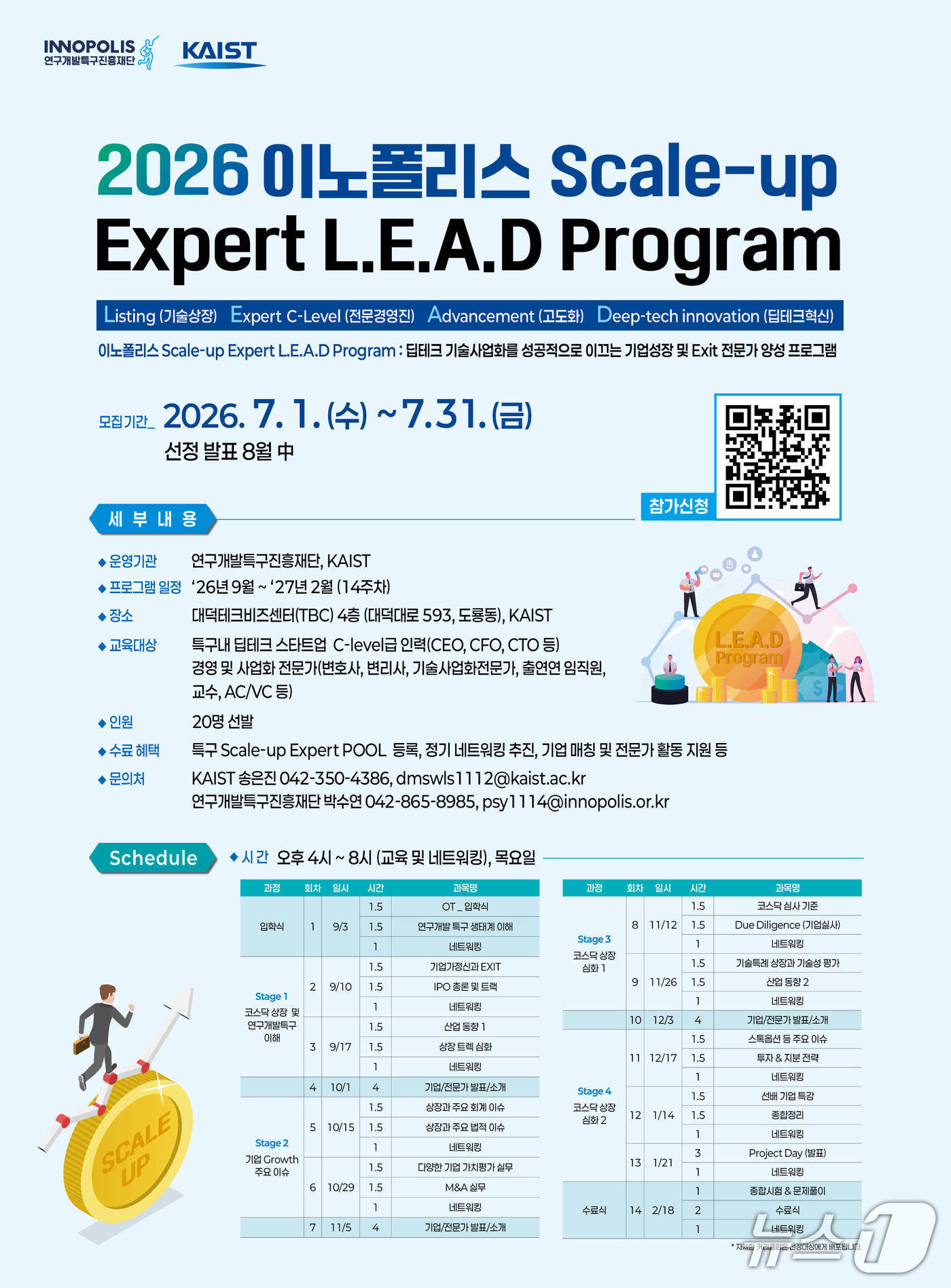 2026 이노폴리스 스케일업 전문가 L.E.A.D 프로그램 안내 포스터(특구재단 제공) /뉴스1