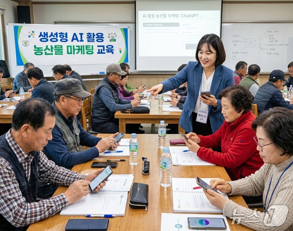 전북 임실군 농업기술센가 농업인을 대상으로 '생성형 AI 활용 농산물 마케팅 교육'을 실시한다.(임실군제공, 재판매 및 DB금지)2026.7.1/뉴스1