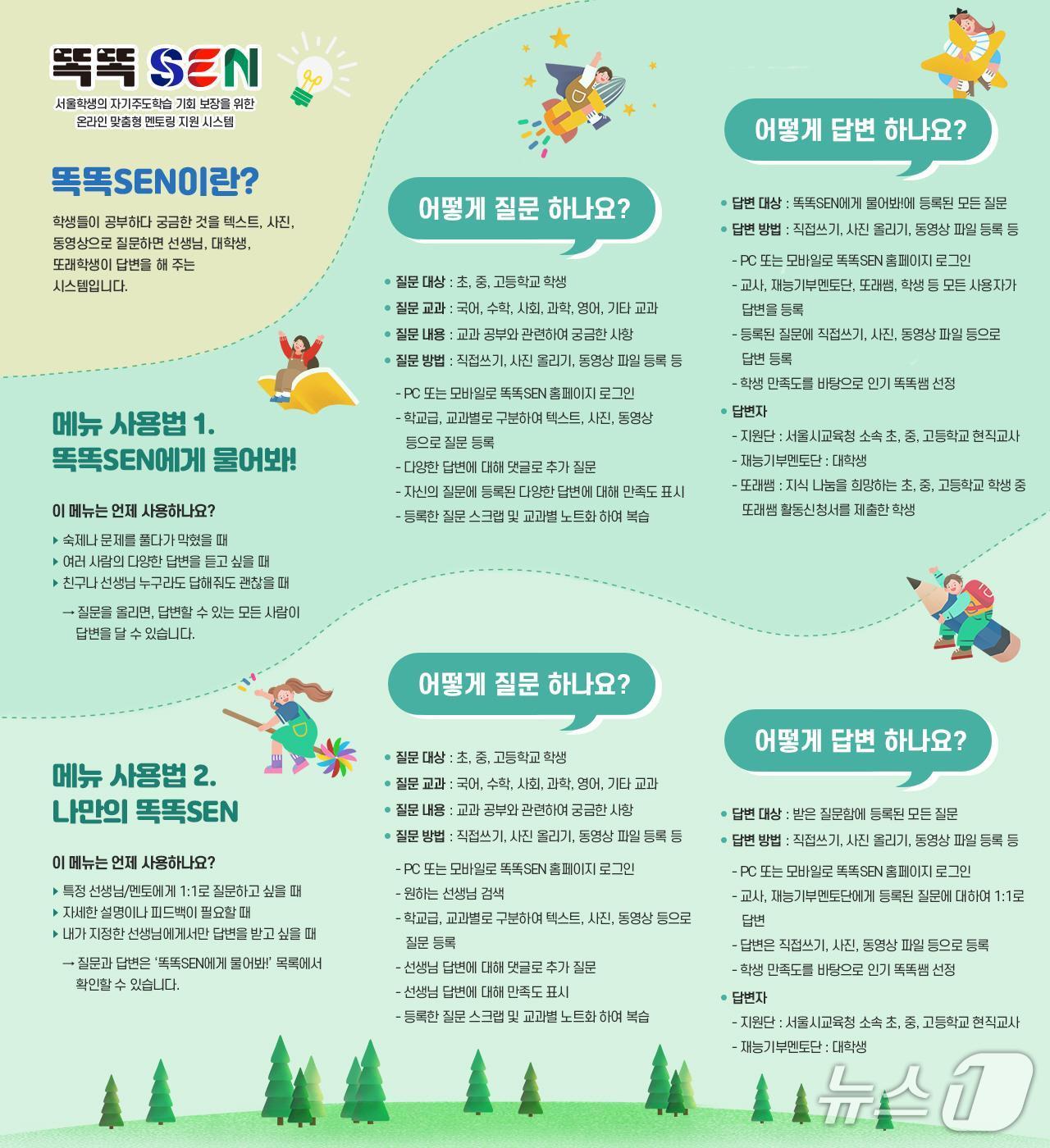 서울시교육청 '똑똑SEN' 리플릿.(서울시교육청 제공, 재판매 및 DB 금지)
