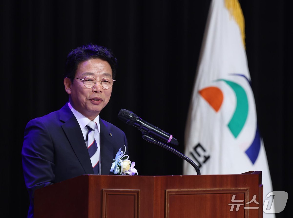 김찬술대덕구청장이 취임사를 하고 있다.(대덕구 제공. 재판매 및 DB금지)/뉴스1