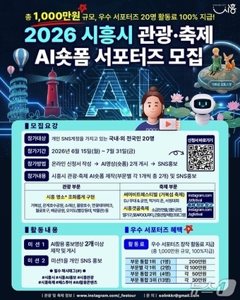 인공지능(AI) 활용 숏폼 서포터즈 홍보물.(시흥시 제공)