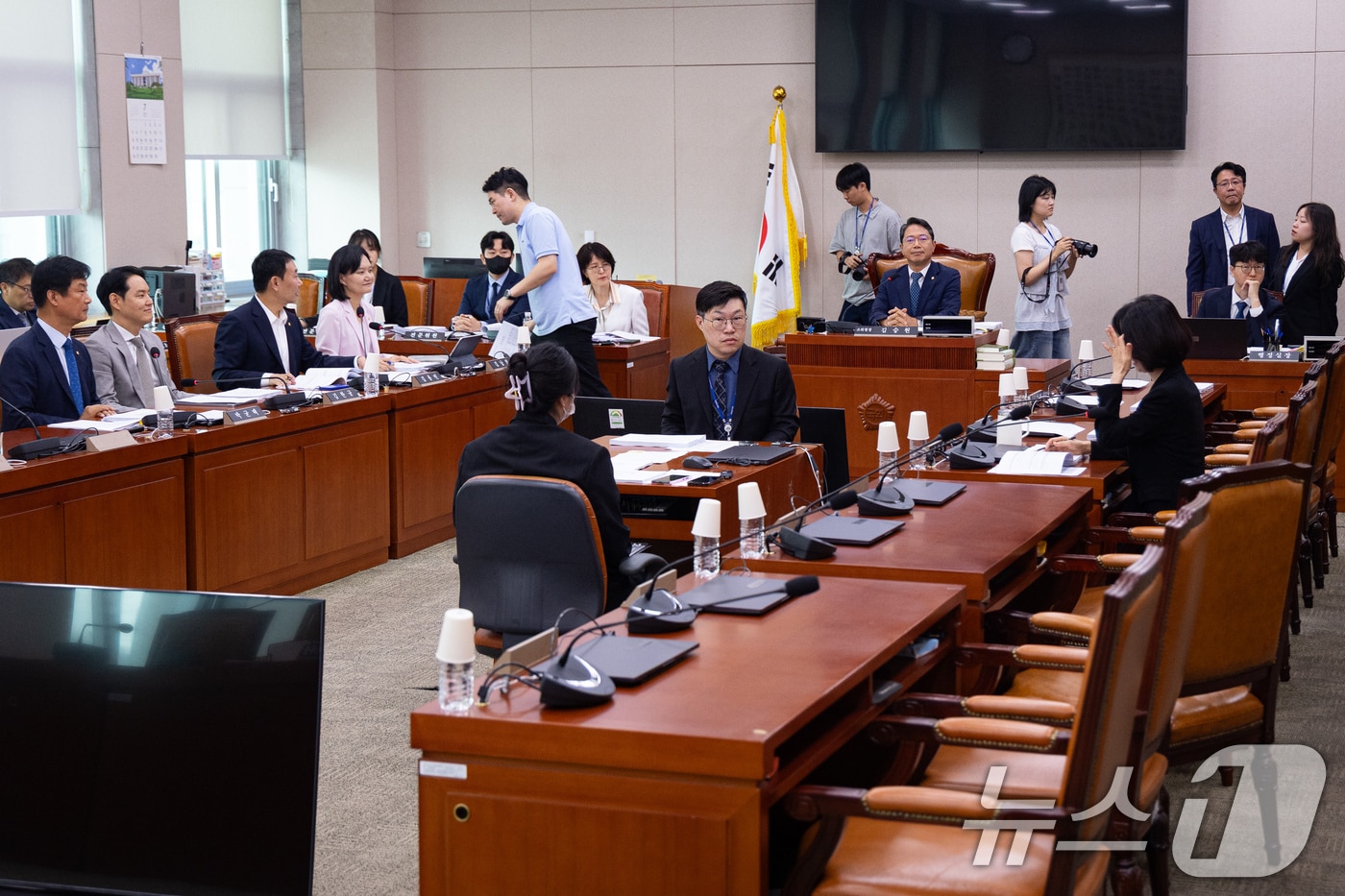 지난 13일 서울 여의도 국회에서 열린 제437회 국회(임시회) 법제사법위원회 제2차 법안심사1소위원회 모습. 원구성에 반대하며 국회 일정을 보이콧 중인 국민의힘 위원들 자리는 비어있다. 2026.7.13 ⓒ 뉴스1 유승관 기자