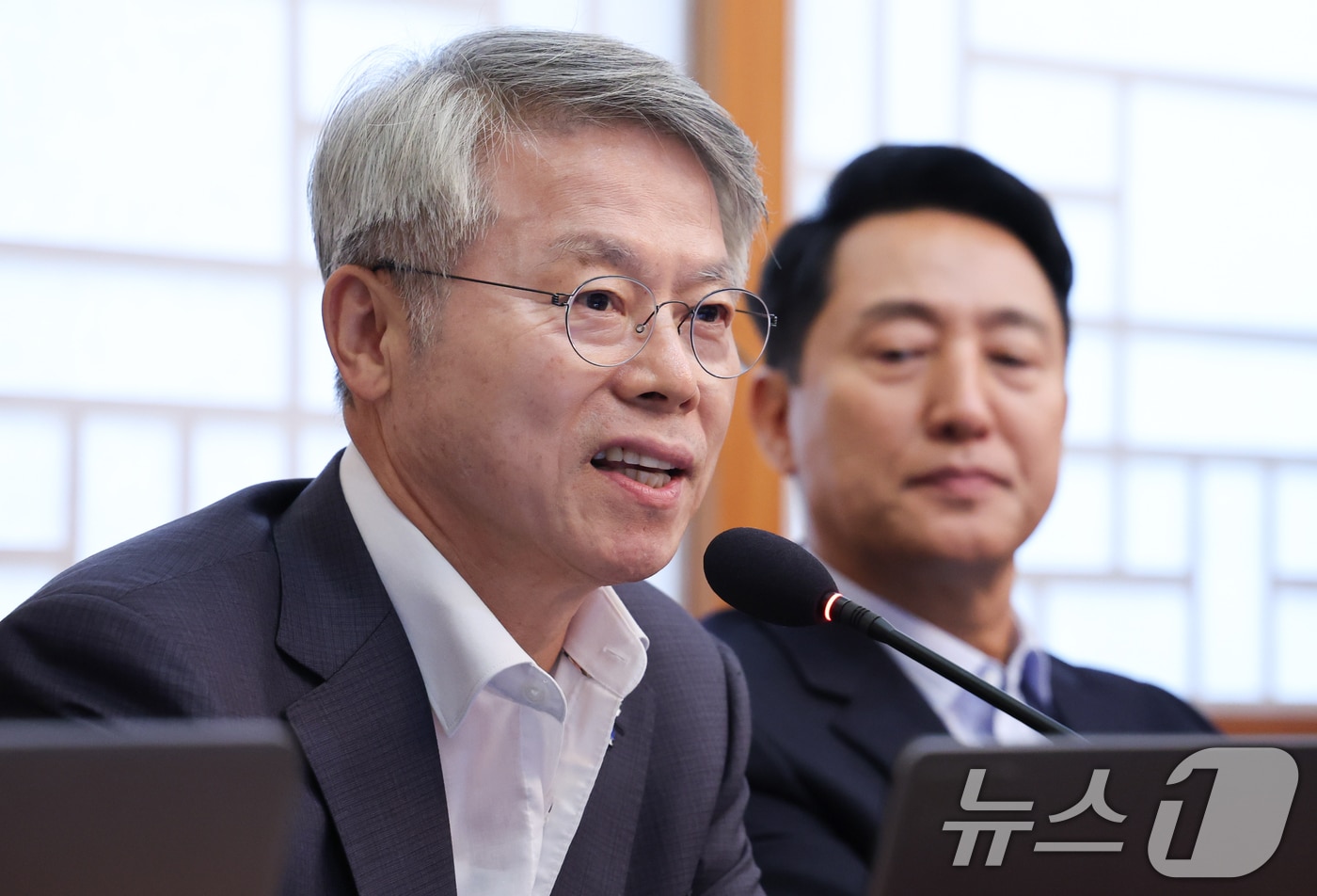 민형배 전남광주통합특별시장이 14일 청와대에서 열린 국무회의에서 인사말을 하고 있다. 2026.7.14 ⓒ 뉴스1 이재명 기자