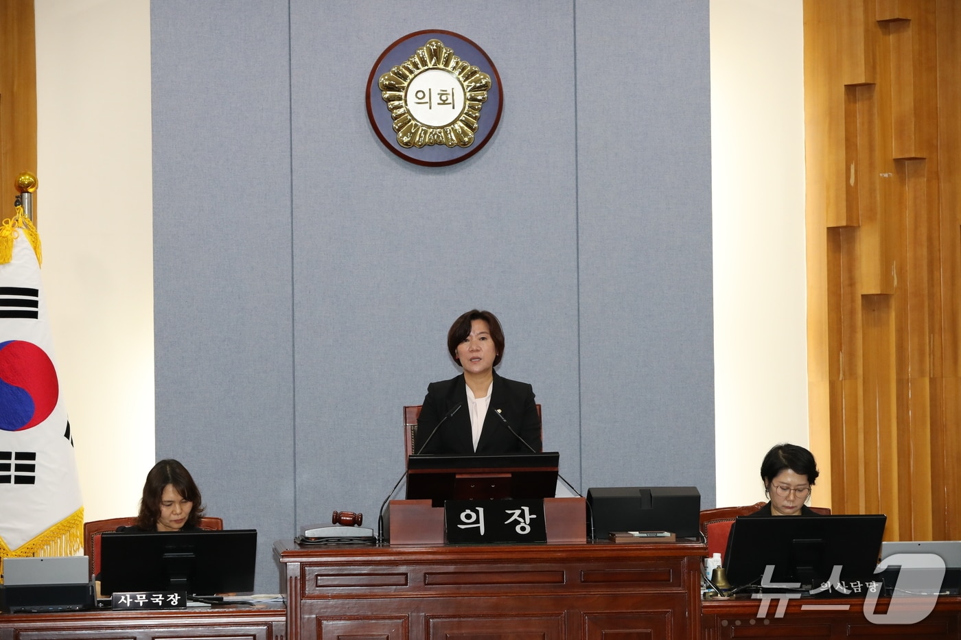 이양임 울산 남구의회 의장이 14일 제278회 임시회 제7차 본회의에서 발언하고 있다.(울산 남구의회 제공. 재판매 및 DB금지)/뉴스1