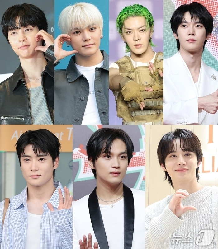 NCT 127 쟈니, 태용, 유타, 도영(상단 왼쪽부터), 재현, 해찬, 정우(하단 왼쪽부터) ⓒ 뉴스1
