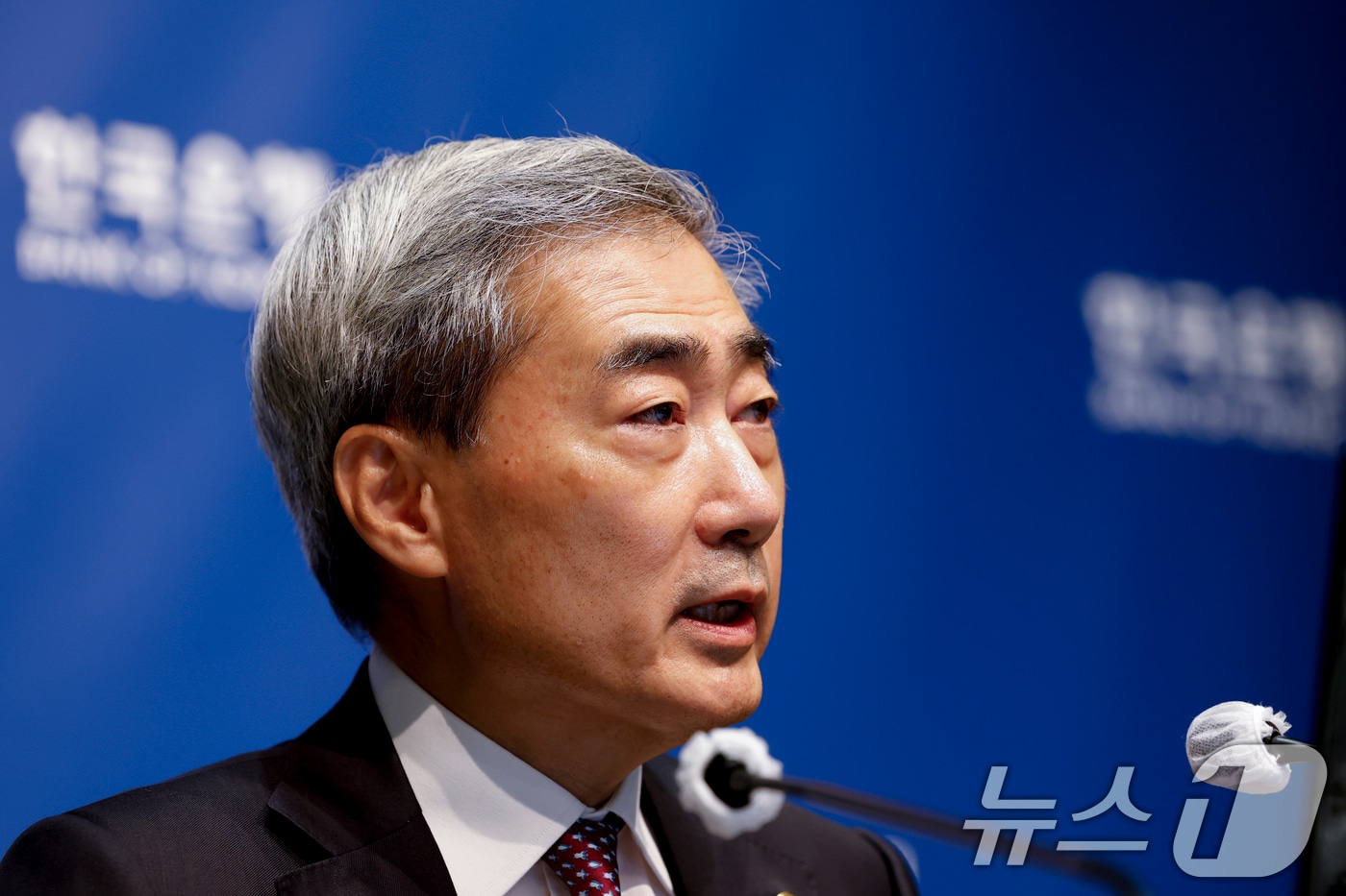 신현송 한국은행 총재가 16일 오전 서울 중구 한국은행에서 열린 금융통화위원회 통화정책방향 기자간담회에서 발언하고 있다. 2026.7.16 ⓒ 뉴스1 사진공동취재단