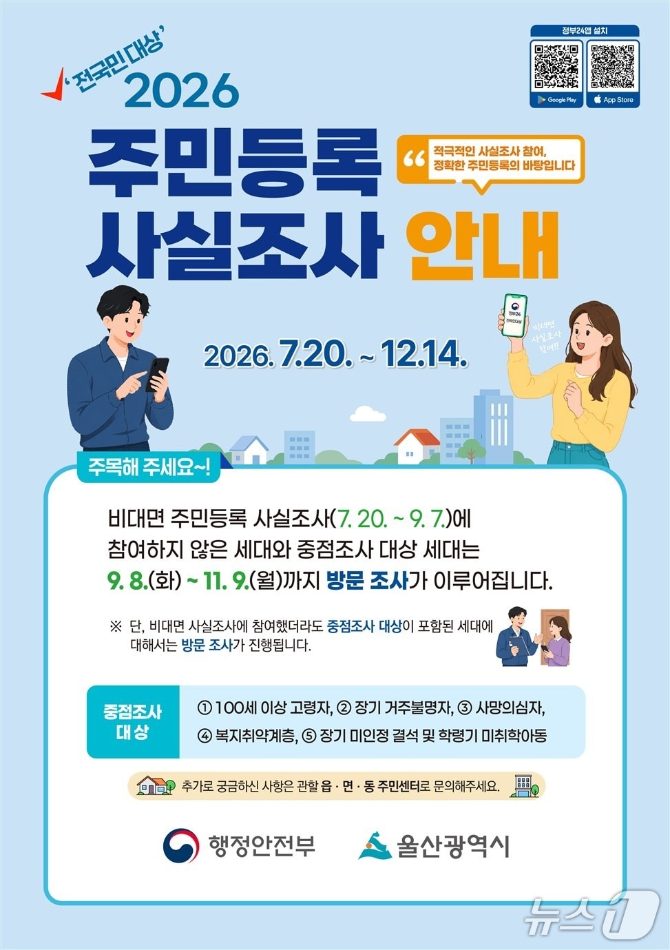 2026 주민등록 사실조사 안내문. (울산시 제공. 재판매 및 DB 금지) /뉴스1