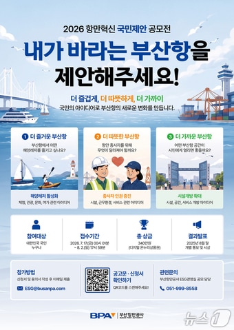 '2026년도 항만혁신 국민제안' 공모 포스터(BPA 제공. 재판매 및 DB금지)