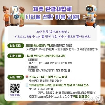 제주 관광사업체 디지털 전환 사업.(제주관광협회 제공. 재판매 및 DB 금지)