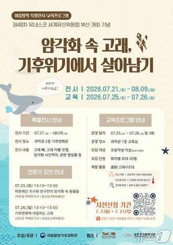 울산 장생포고래박물관 '암각화 속 고래, 기후 위기에서 살아남기' 포스터.(울산 남구 제공. 재판매 및 DB금지)/뉴스1