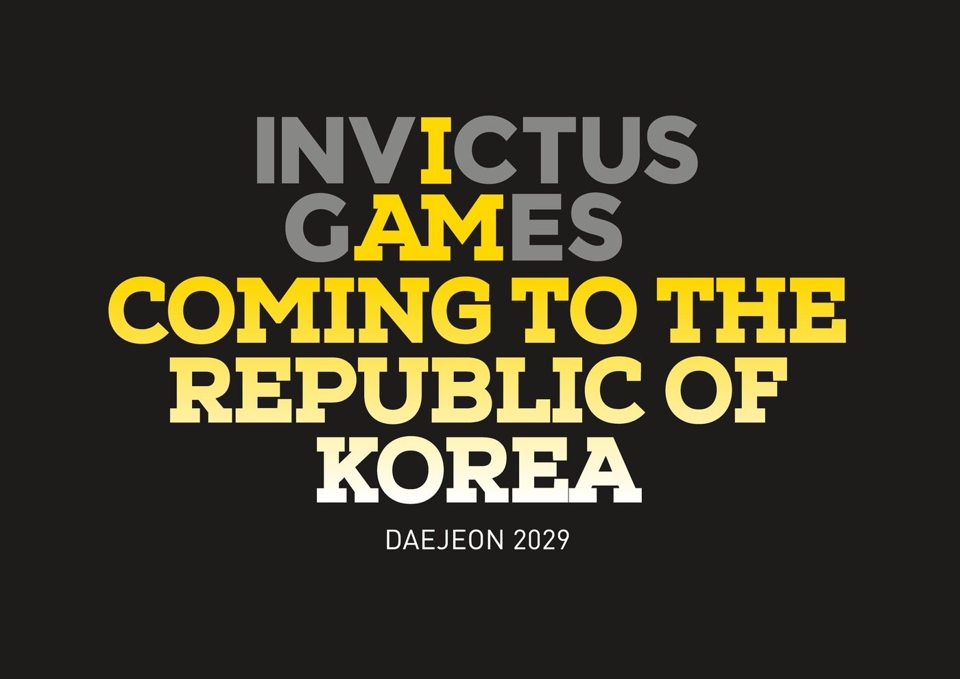 2029 인빅터스 게임 개최지 선정 발표 로고.