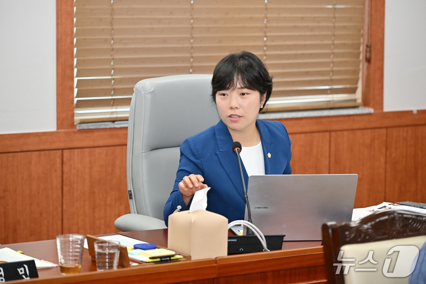 울산 중구의회 김시현 의원은 20일 고지배수터널 공사 중단에 대한 중구청의 대책 마련을 촉구했다.(울산 중구의회 제공. 재판매 및 DB금지)/뉴스1