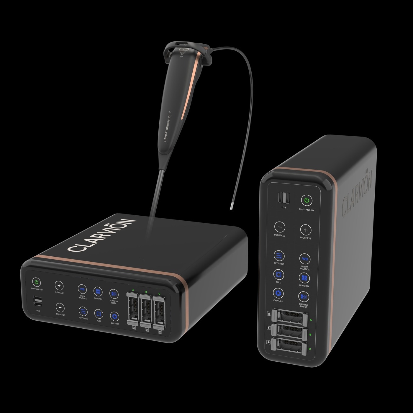 동아참메드, 차세대 내시경 영상시스템 'V1 Smart PRO', 연성비디오내시경 'FHD-F7' 출시. (동아제약 제공)