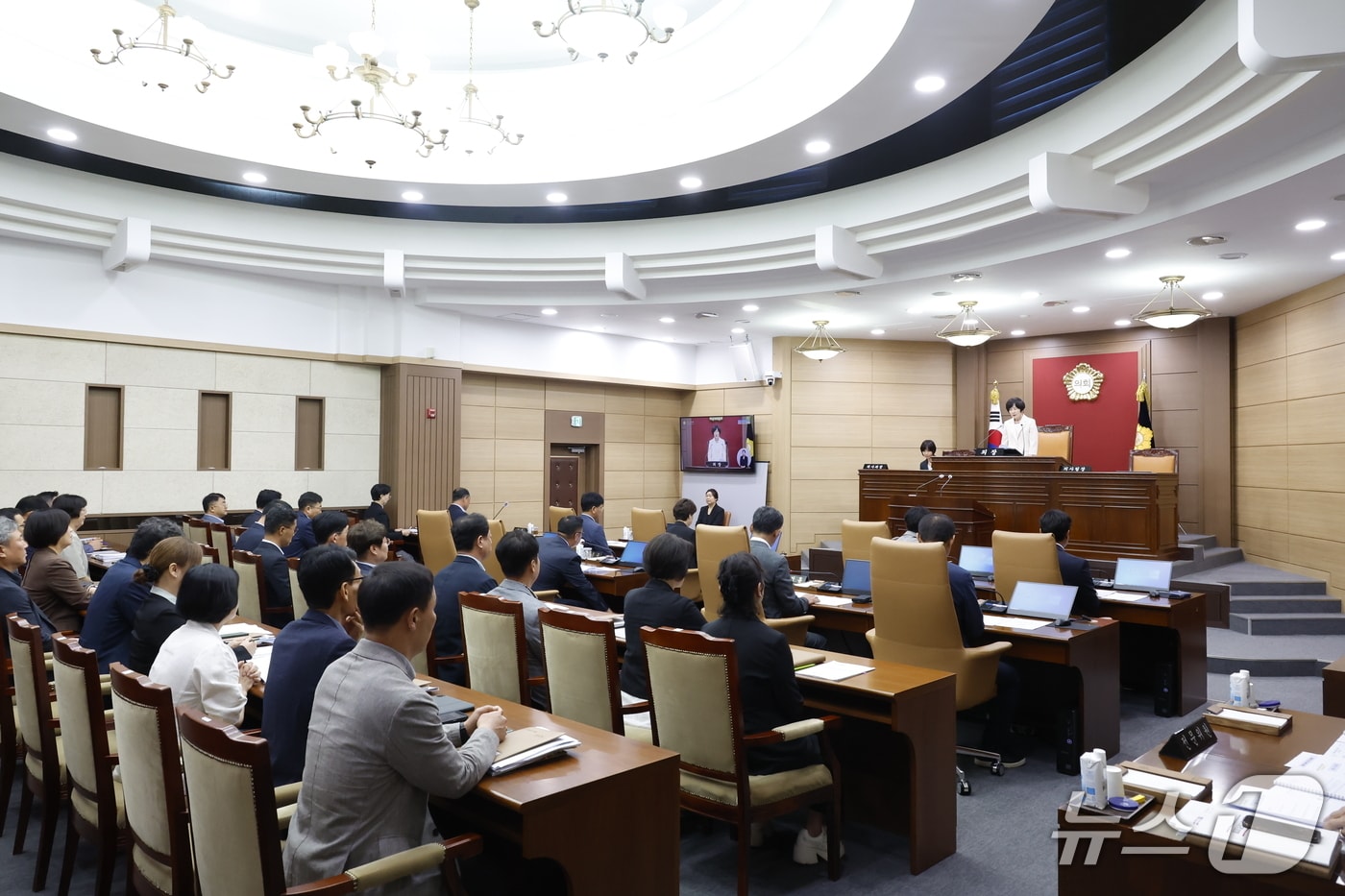 21일 전북 임실군의회가 본회의장에서 제 10대 의회 원 구성후 첫 임시회를 개회하고 있다.(의회제공, 재판매 및 DB금지)2026.7.21/뉴스1