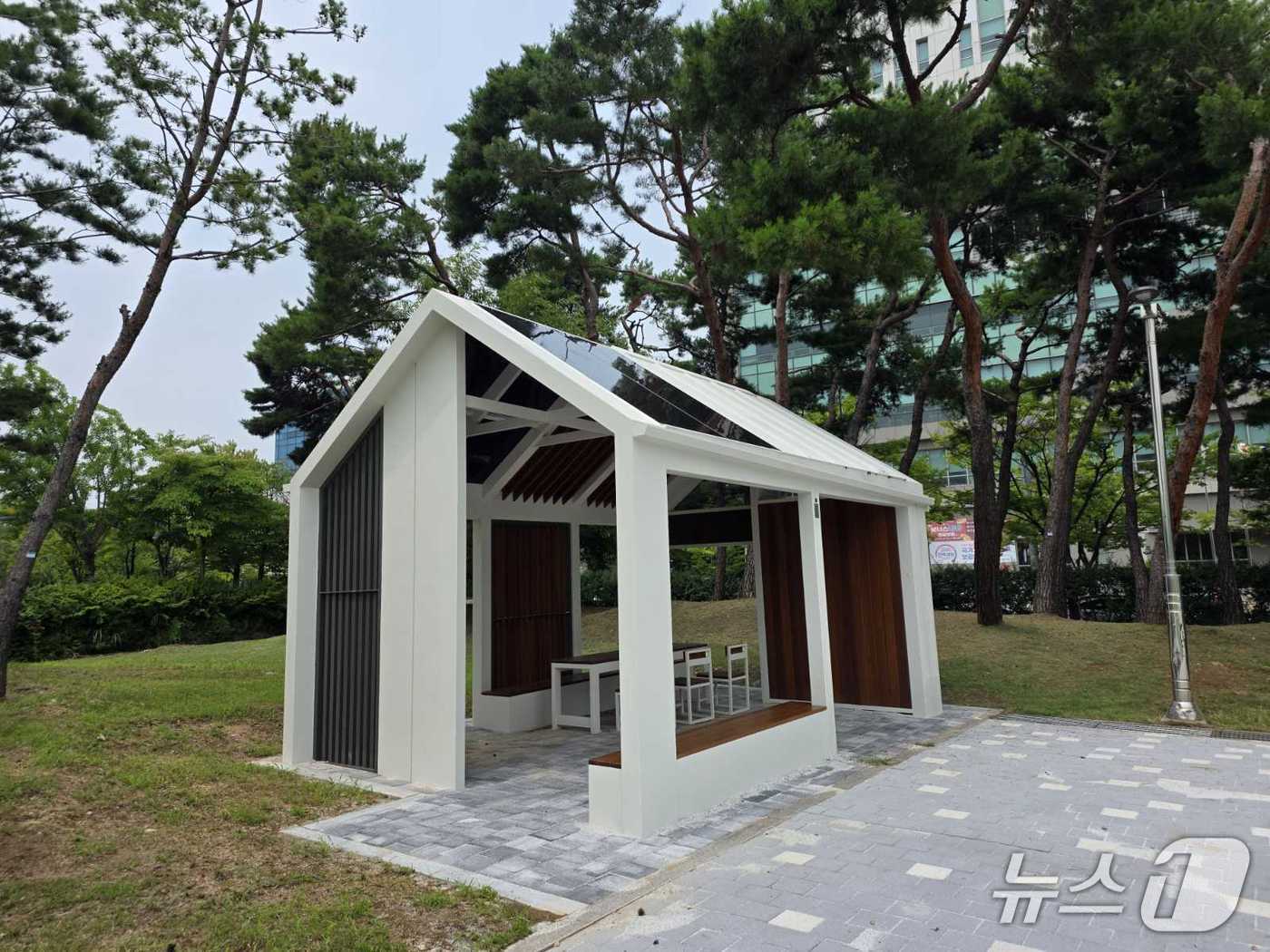 경기 수원특례시가 설치한 빗물 퍼걸러. (수원특례시 제공. 재판매 및 DB 금지) 2026.7.22/뉴스1