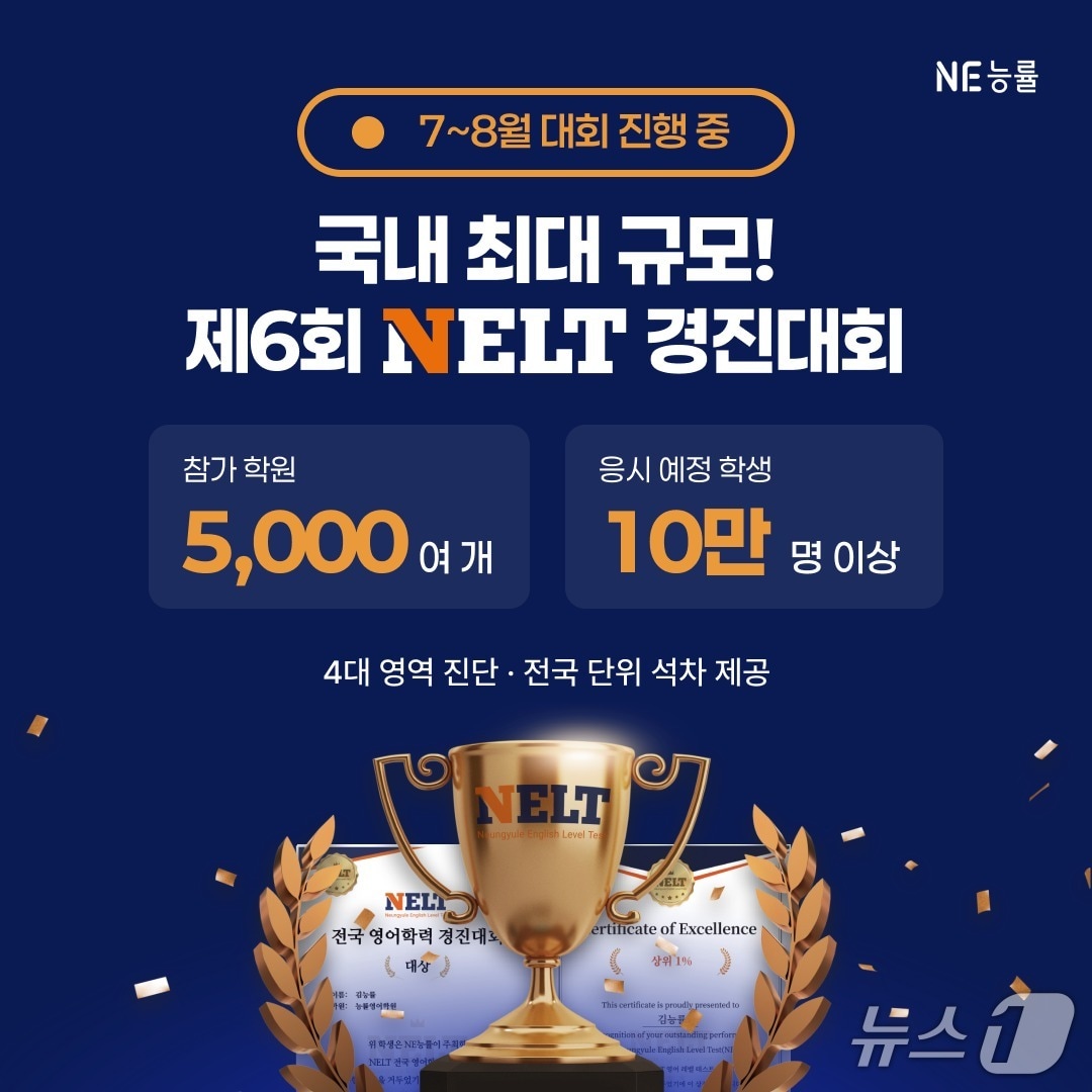 NE능률, '제6회 NELT 전국 영어학력 경진대회' 개최.(NE능률 제공)