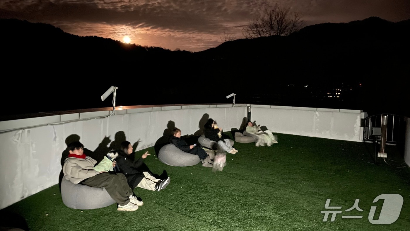 반려견과 함께하는 밤하늘 여행.(양구군 제공. 재판매 및 DB금지)/뉴스1